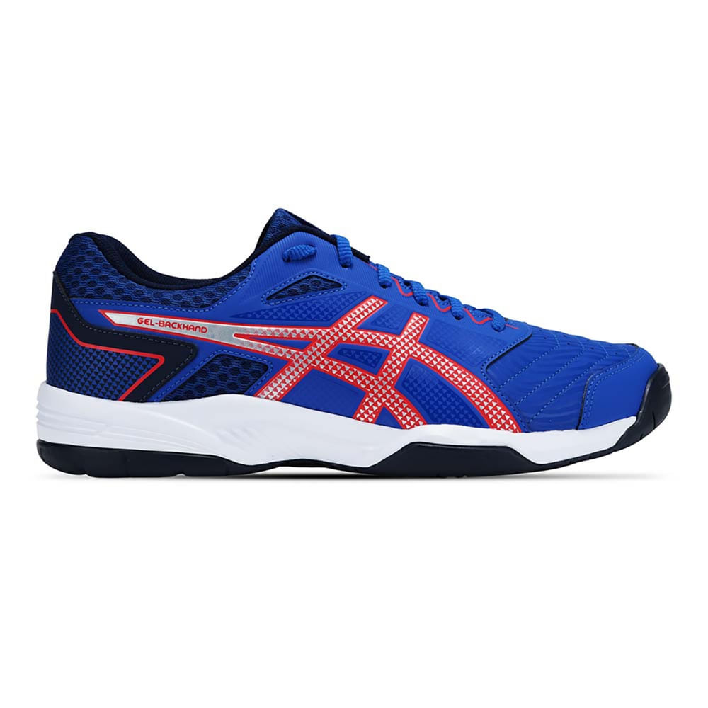 Tênis ASICS GEL-Backhand - Masculino - Azul/Vermelho - tam: 42 Menor preço em Tênis ASICS GEL-Backhand - Masculino - Azul/Vermelho - tam: 42