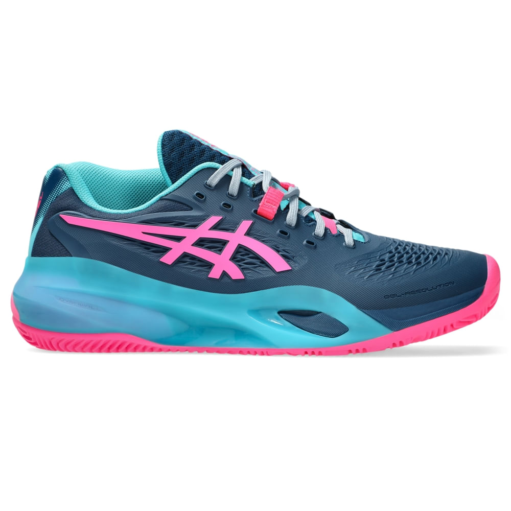 Tênis ASICS Gel-Resolution X Padel - Masculino - Azul/Rosa