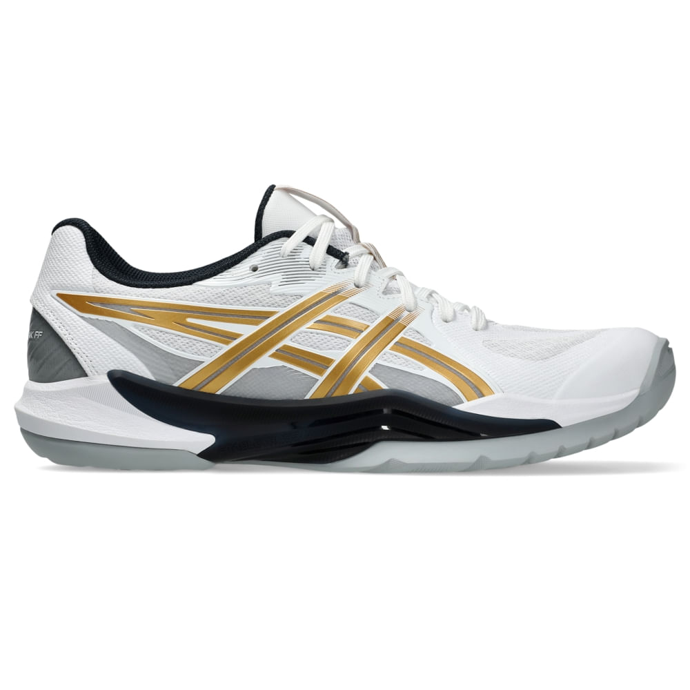 Tênis ASICS Powerbreak Ff - Masculino - Branco/Dourado