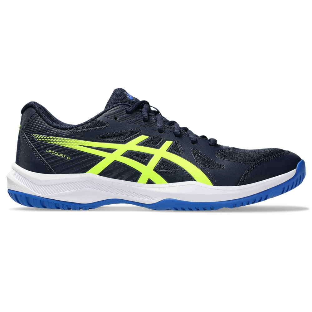 Tênis ASICS Upcourt 6 - Masculino - Azul/Amarelo