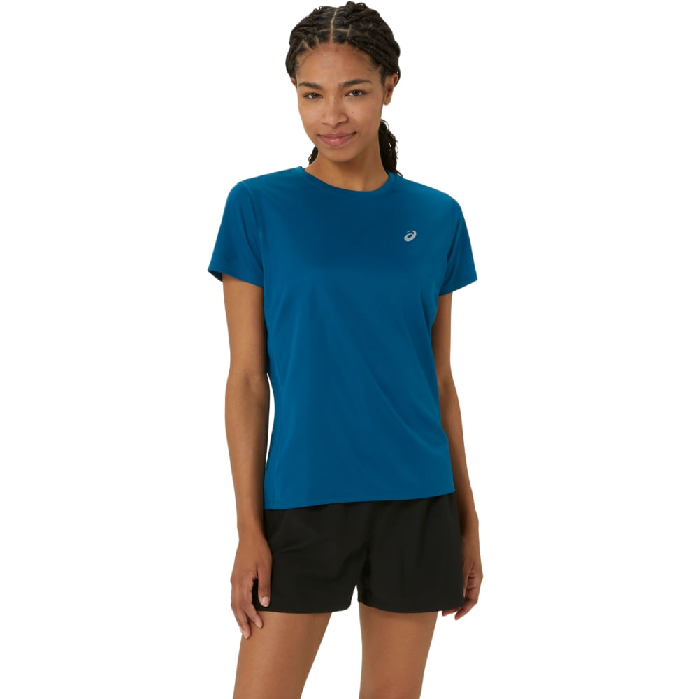 Camiseta ASICS Silver - Feminino - Azul - tam: G