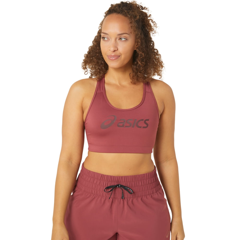 Top ASICS Logo - Feminino - Vermelho/Vermelho