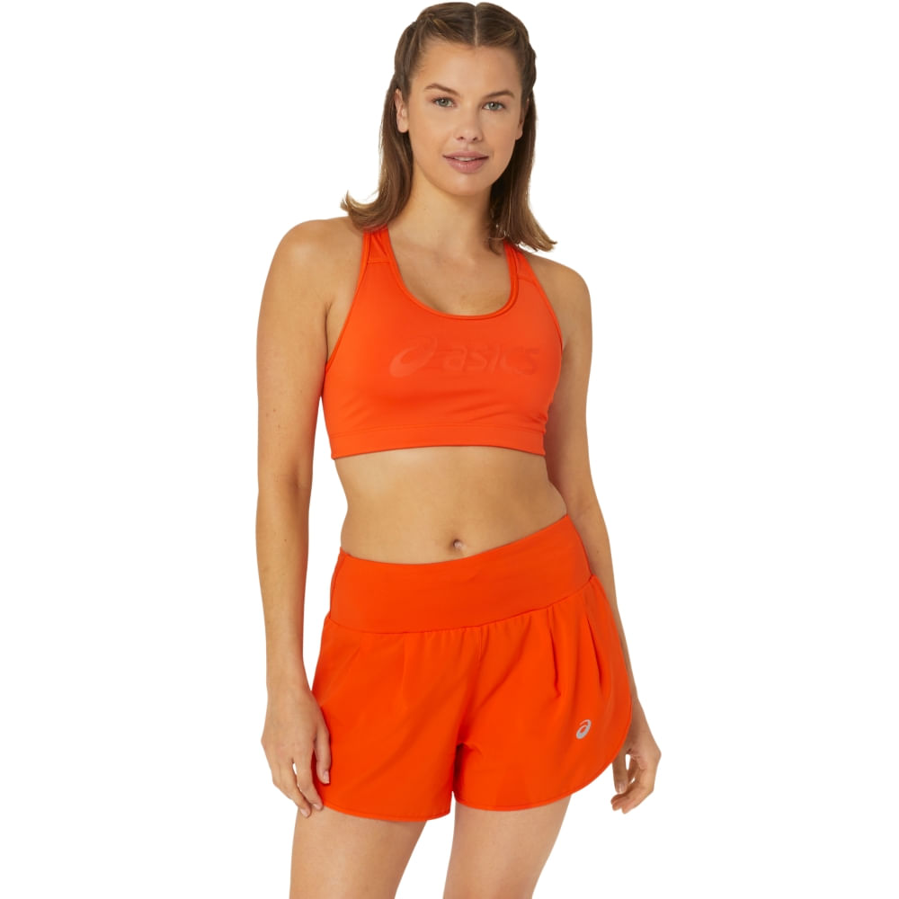 Top ASICS Logo - Feminino - Laranja/Laranja