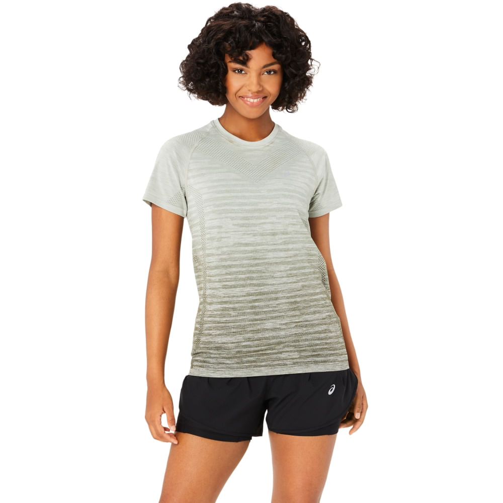 Camiseta ASICS Seamless – Feminino – Verde/Verde