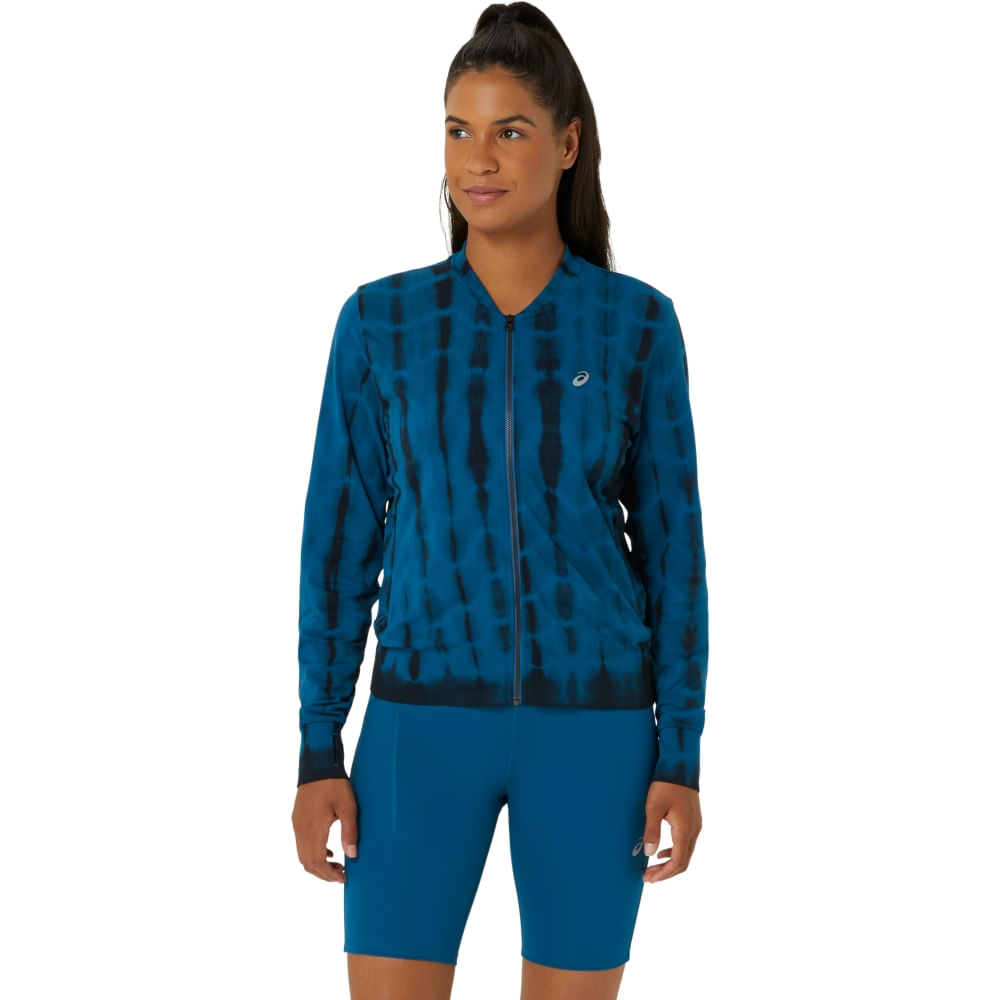 Jaqueta ASICS Nagino Run Seamless – Feminino – Azul/Preto