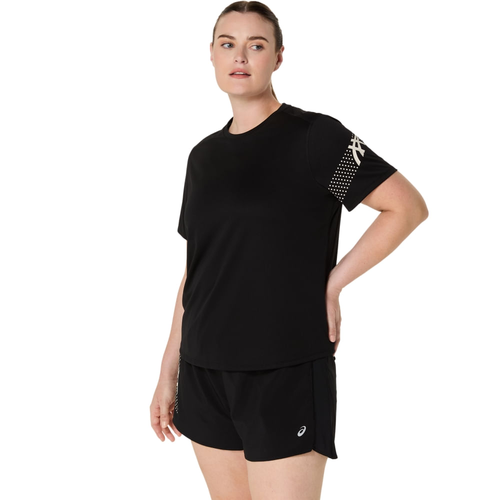 Camiseta ASICS Icon - Feminino - Preto - tam: GG — foto 2