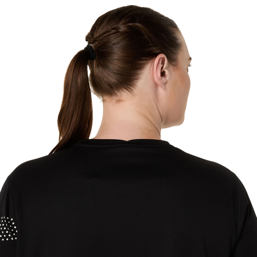 Camiseta ASICS Icon - Feminino - Preto - tam: GG — foto 4