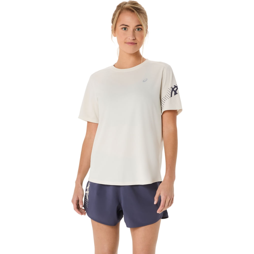 Camiseta ASICS Icon - Feminino - Bege - tam: PP Menor preço em Camiseta ASICS Icon - Feminino - Bege - tam: PP