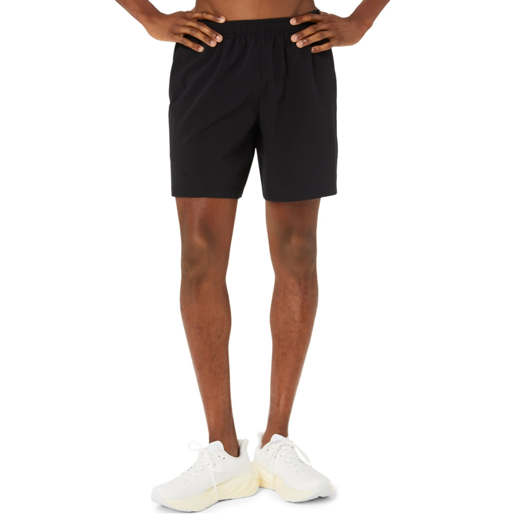 Shorts ASICS Spiral Embroidery Woven 7In - Masculino - Preto