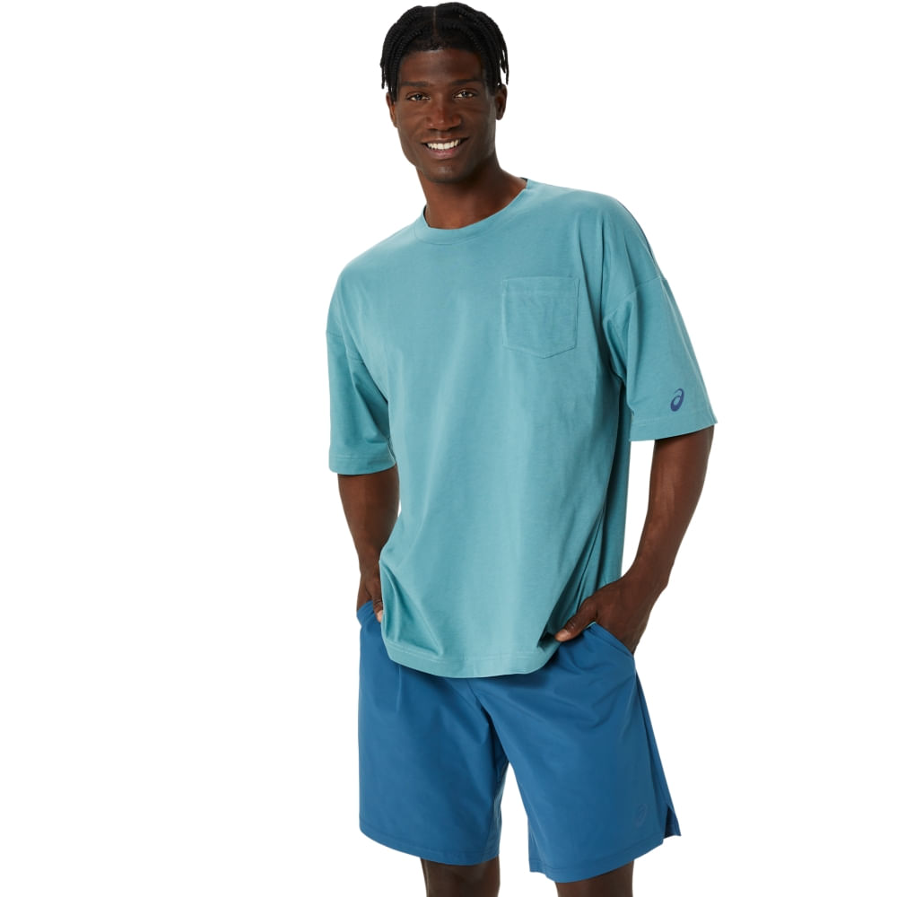 Camiseta ASICS Pocket Relax Fit - Masculino - Verde