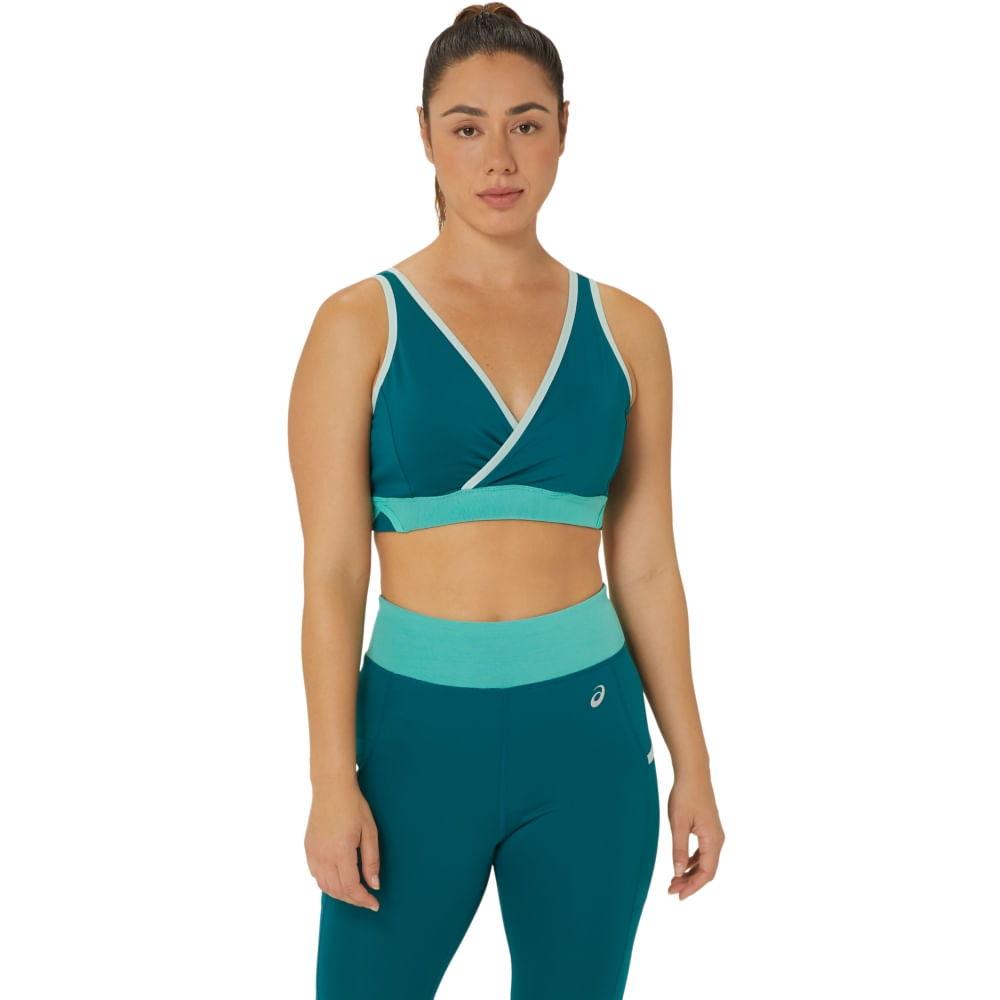 Top ASICS Training Mesh Pocket – Feminino – Verde