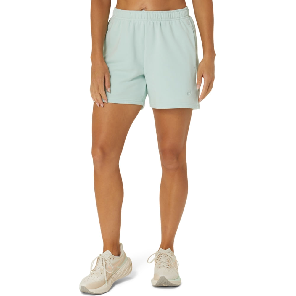 Shorts ASICS French Terry 5In – Feminino – Verde