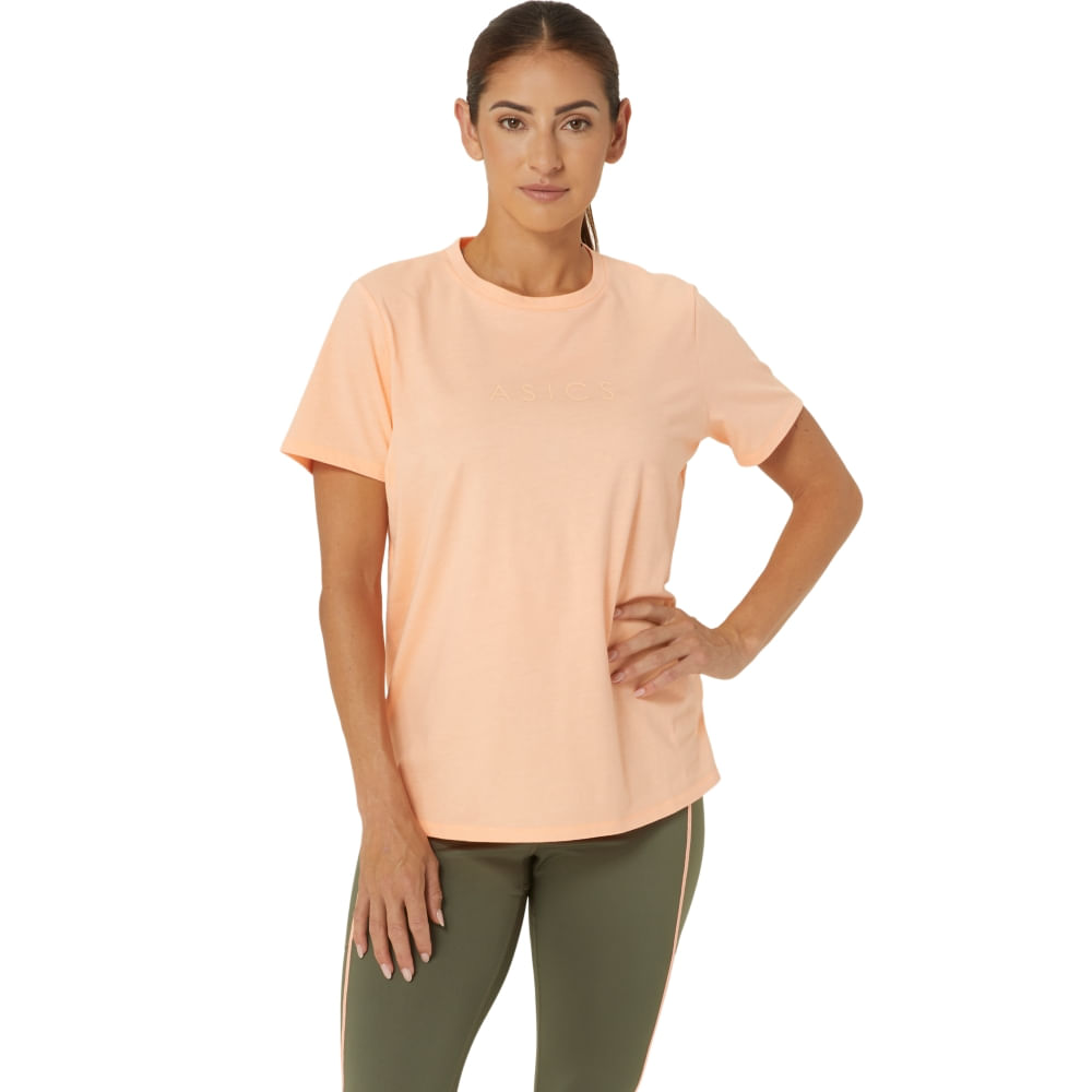 Camiseta ASICS Training Core Graphic – Feminino – Laranja