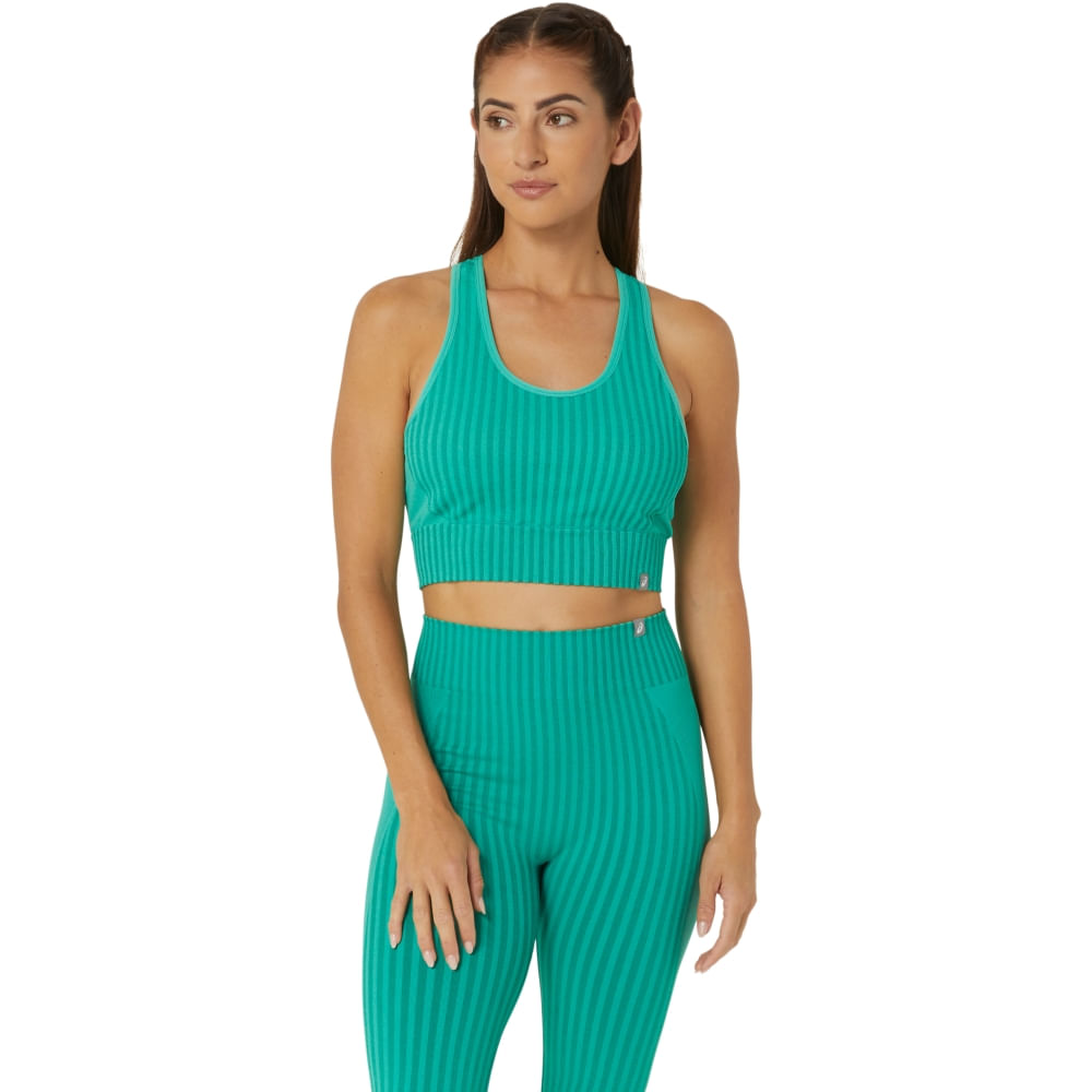 Top ASICS Nagino Flex Seamless - Feminino - Verde - tam: PP