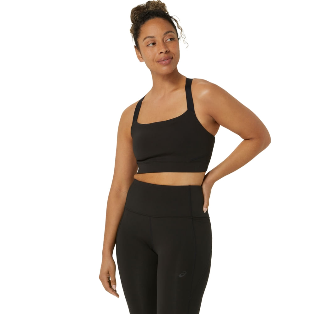 Top ASICS Nagino Flex 2Tone Warm - Feminino - Preto - tam: G