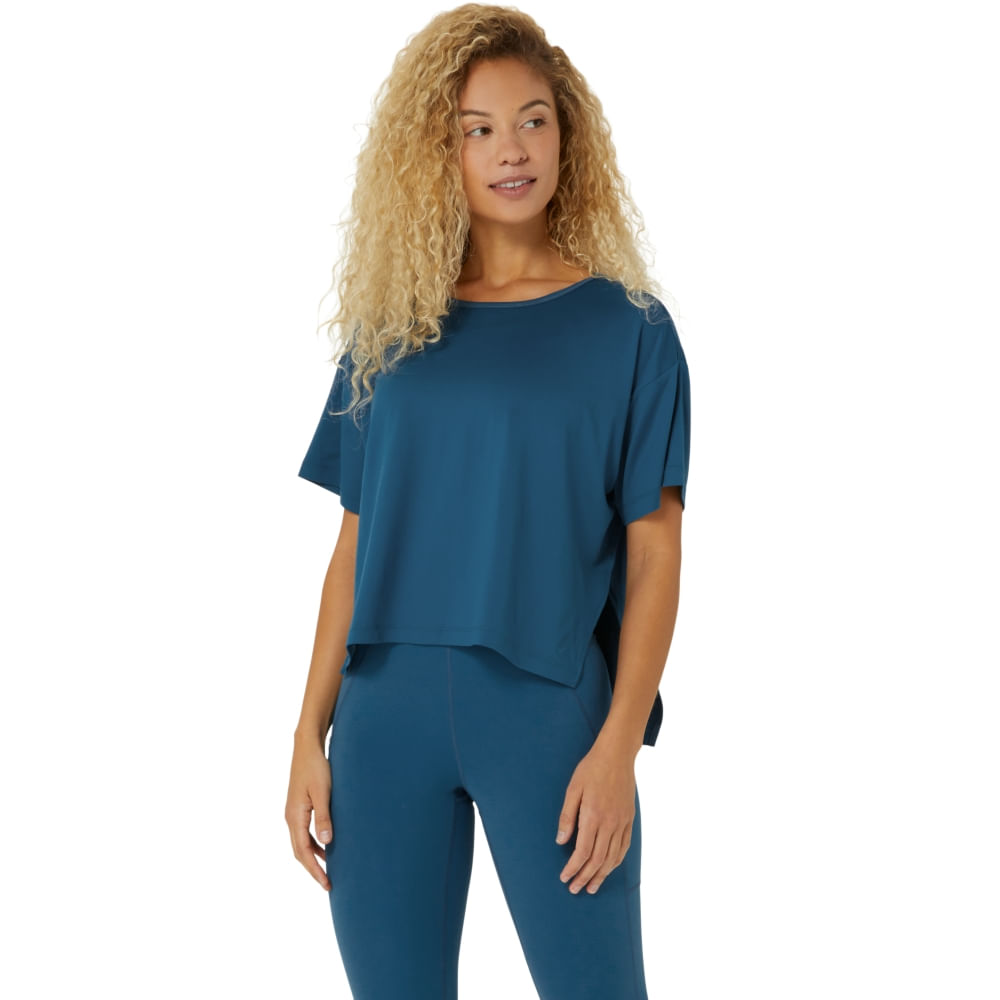 Camiseta ASICS Flex Stretch - Feminino - Azul