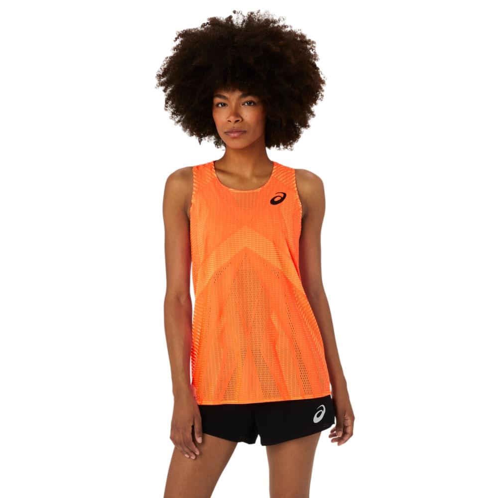 Regata ASICS Actibreeze - Feminino - Laranja/Amarelo