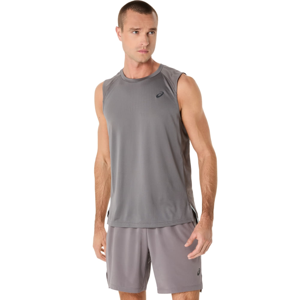 Regata ASICS Actibreeze Jacquard - Masculino - Cinza - tam: PP
