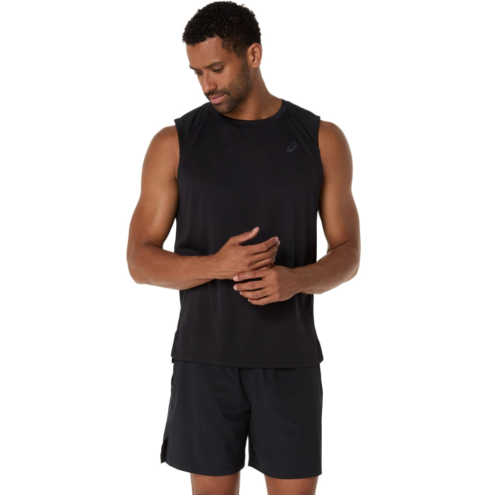 Regata ASICS Actibreeze Jacquard - Masculino - Preto