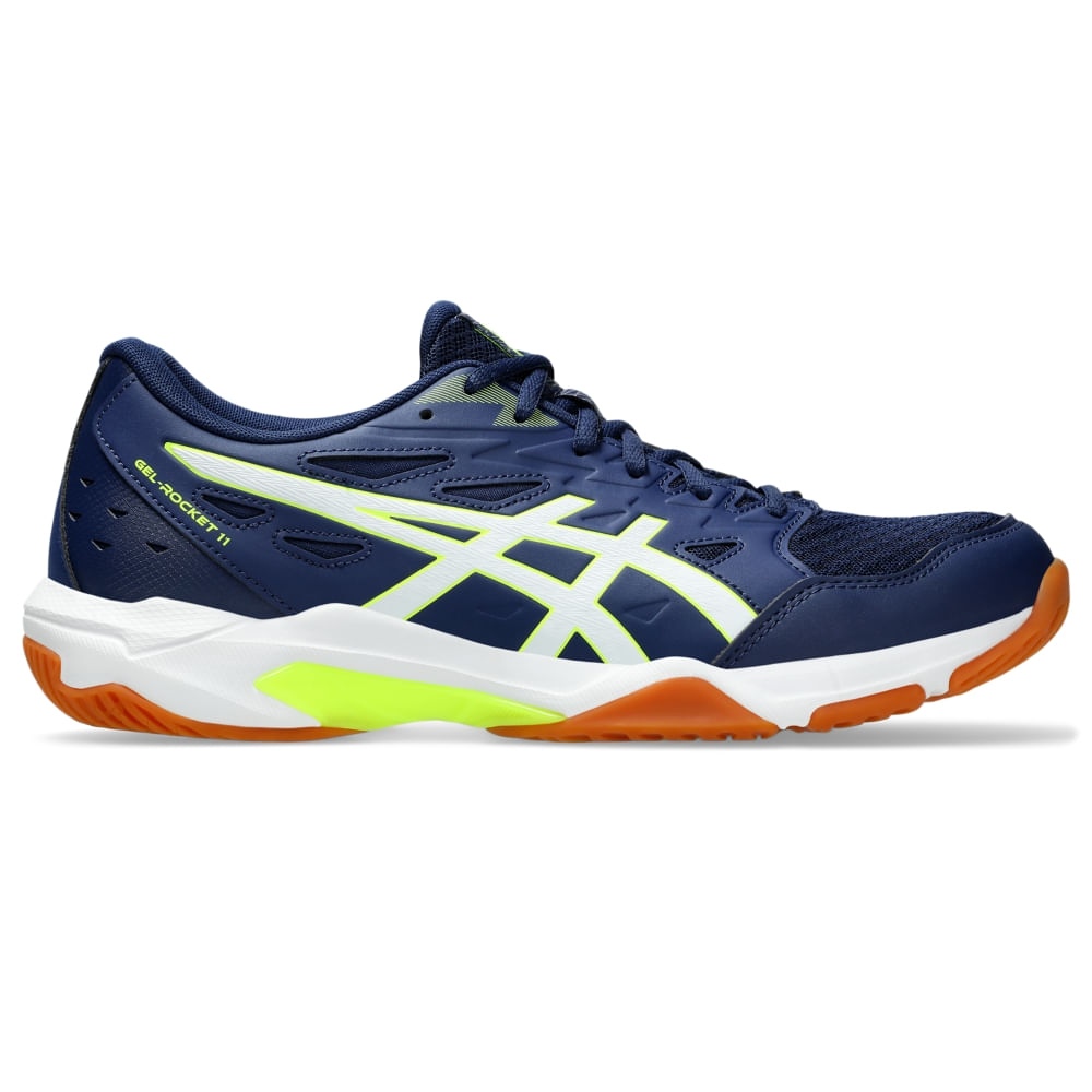 Tênis ASICS GEL-Rocket 11 - Masculino - Azul/Amarelo