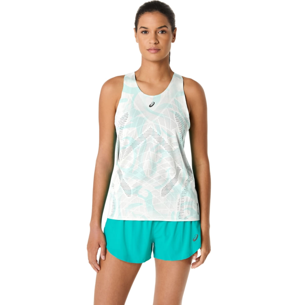 Regata ASICS Metarun Aop - Feminino - Branco