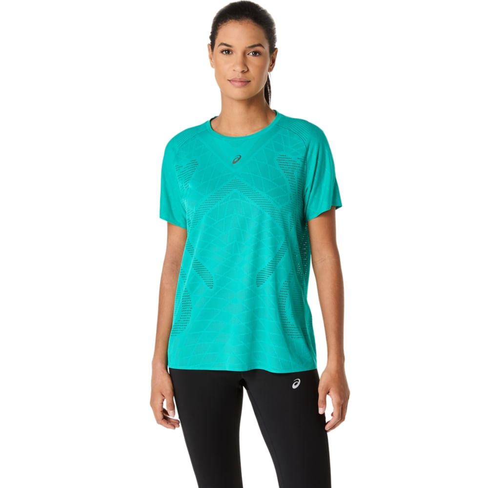 Camiseta ASICS Metarun - Feminino - Verde - tam: GG