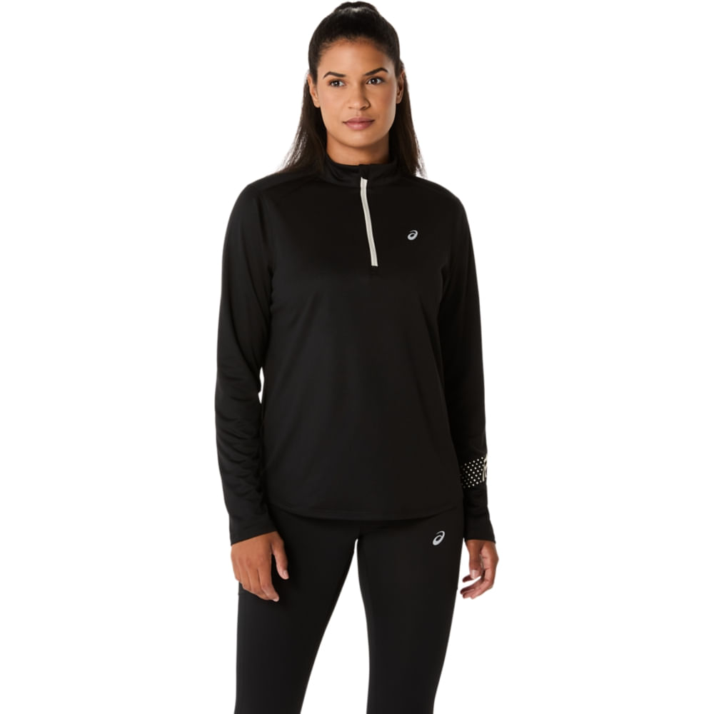 Camiseta ASICS Manga Longa - Feminino - Preto - tam: G