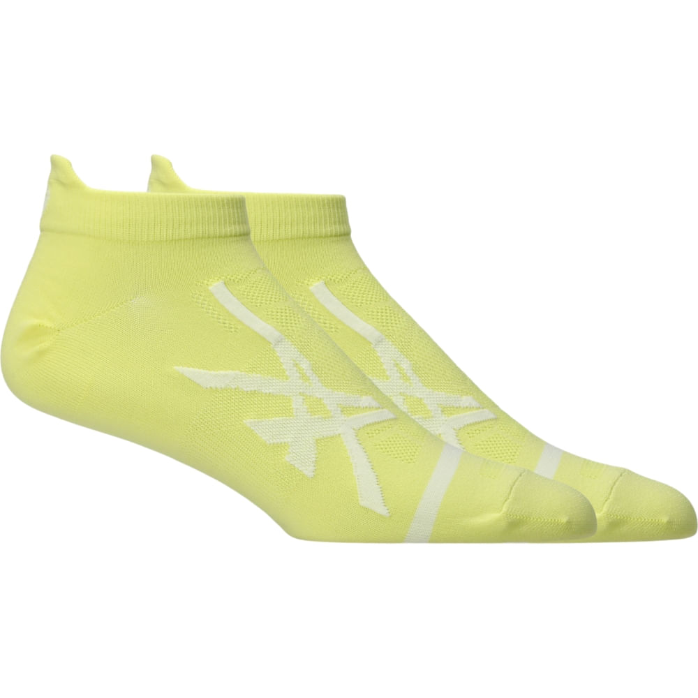 Meia ASICS Light Single Tab - Unissex - Amarelo/Branco - tam: G