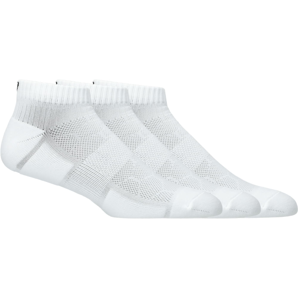 Meia ASICS Practice Ankle 3 Pack - Unissex - Branco - tam: M