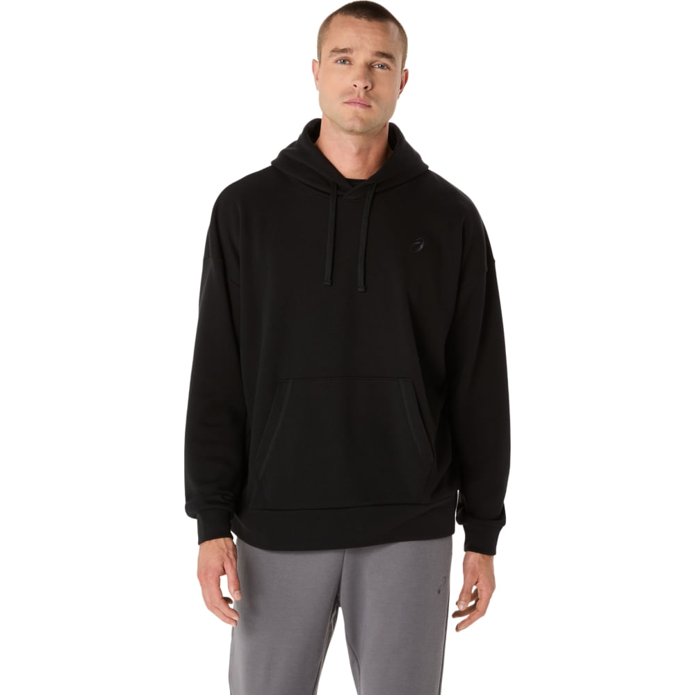 Blusa ASICS Moletom Hoodie Sweat Relaxed Pullover – Masculino – Preto