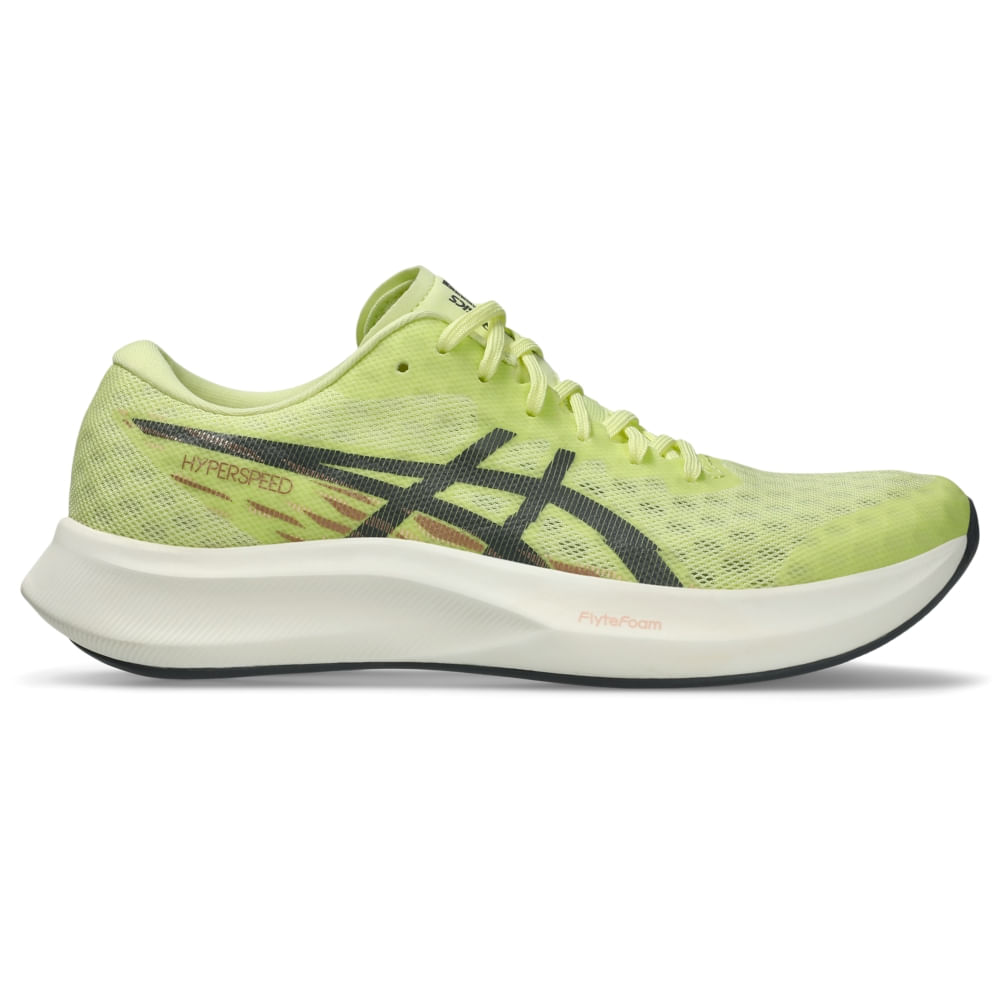 Tênis ASICS Hyper Speed 4 - Feminino - Amarelo/Cinza