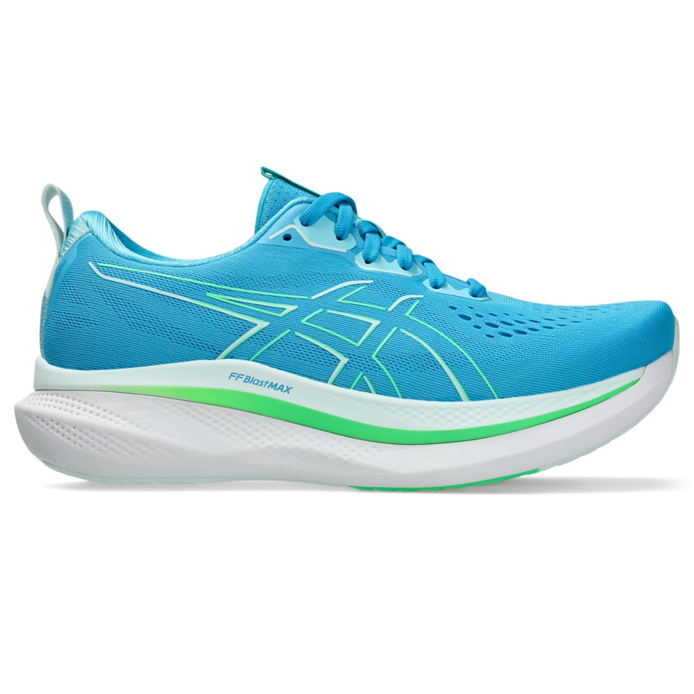 Tênis ASICS Glideride Max - Masculino - Azul/Verde