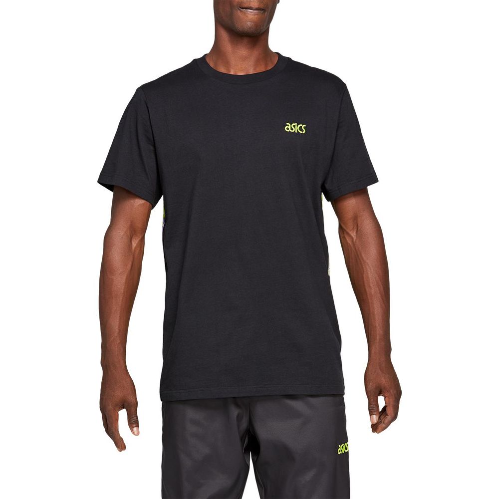 Camiseta ASICS Retro de Manga Curta - Unissex - Preto - tam: P Menor preço em Camiseta ASICS Retro de Manga Curta - Unissex - Preto - tam: P