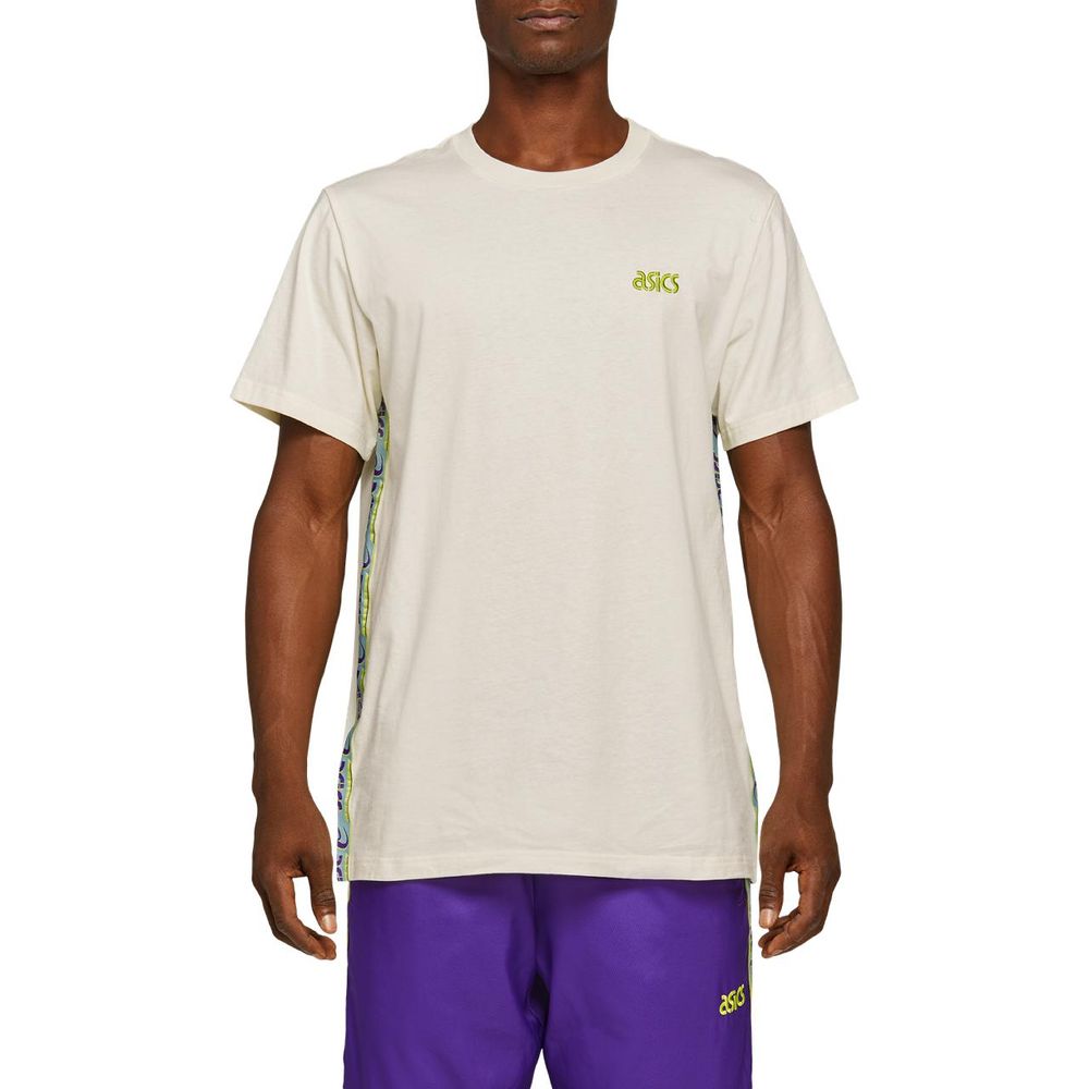 Camiseta ASICS Retro de Manga Curta - Unissex - Creme - tam: P Menor preço em Camiseta ASICS Retro de Manga Curta - Unissex - Creme - tam: P