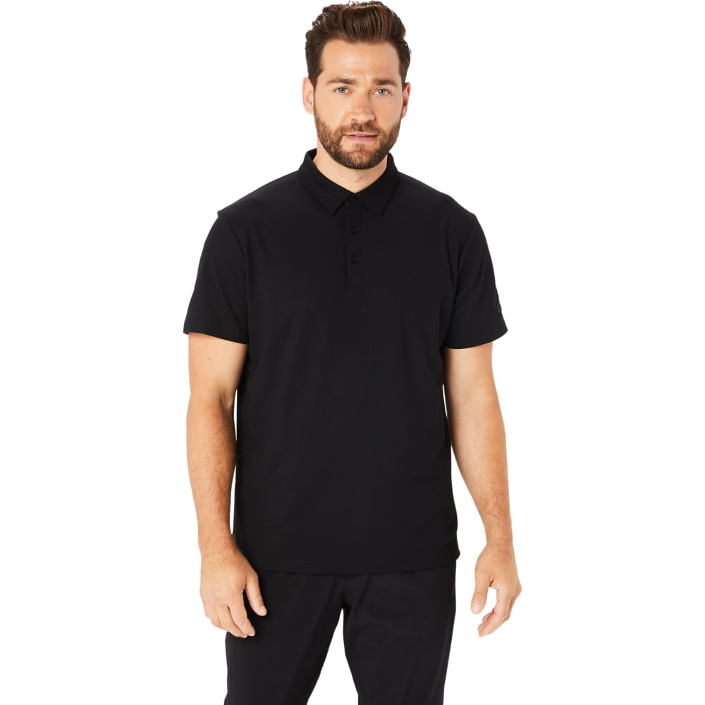 Camisa ASICS Polo Spiral Embroidery - Masculino - Preto - tam: G