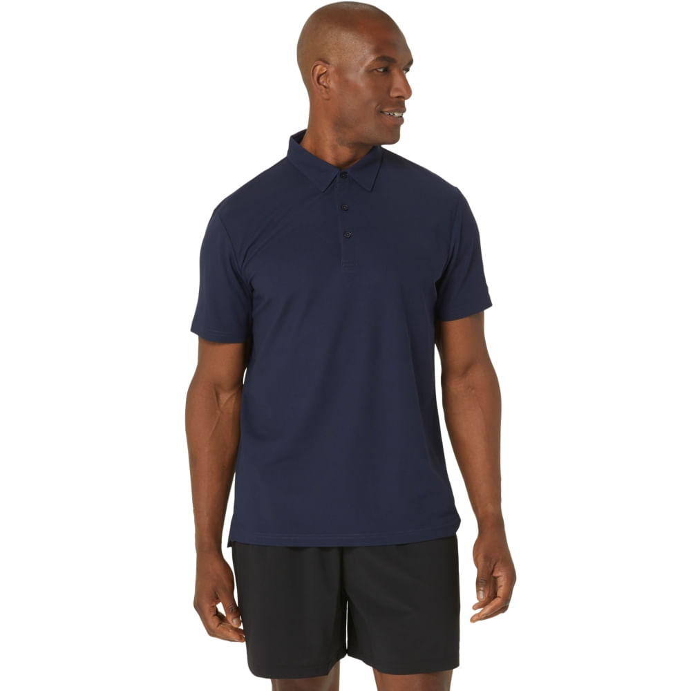 Camisa ASICS Polo Spiral Embroidery - Masculino - Azul