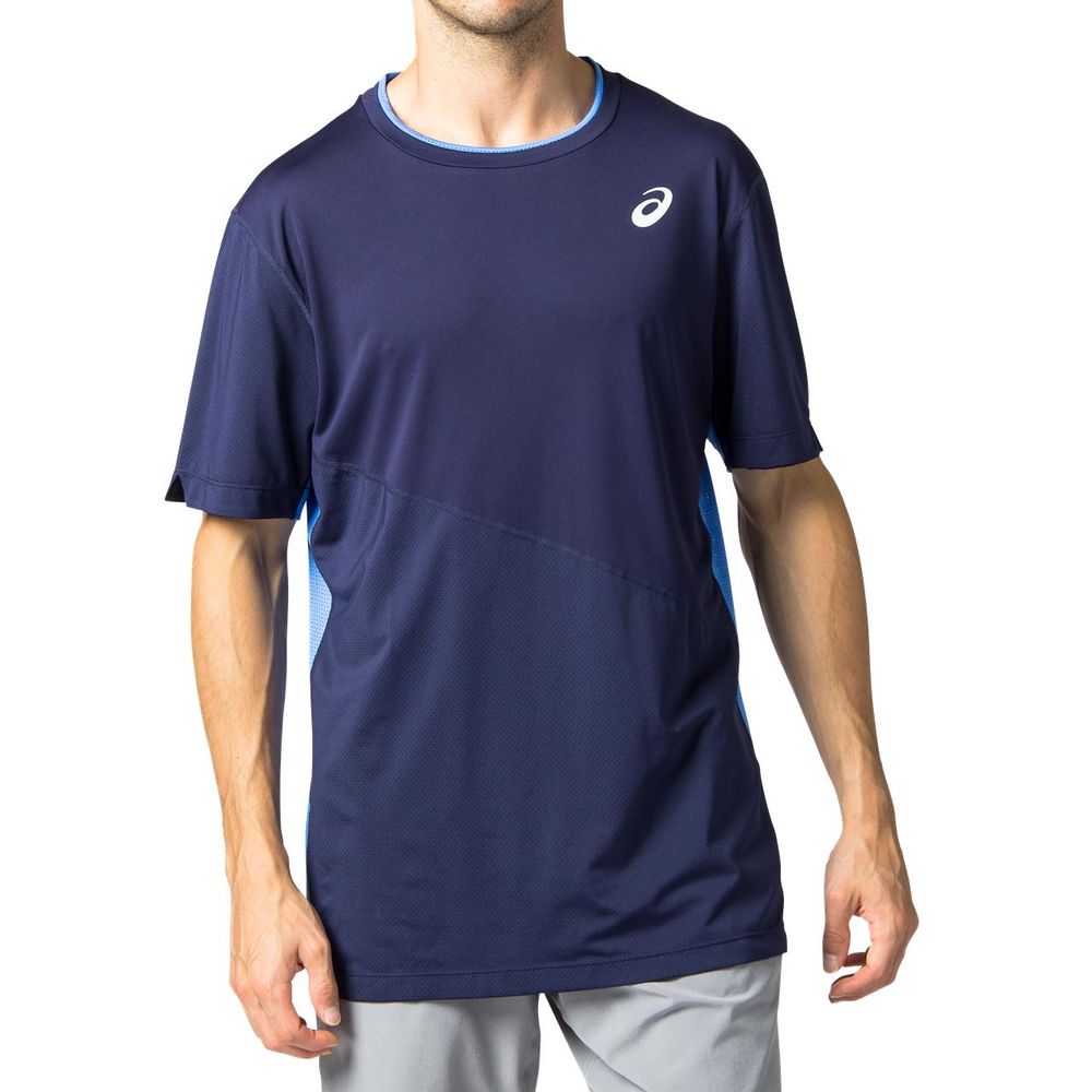 Camiseta ASICS Club - Masculino - Azul Marinho