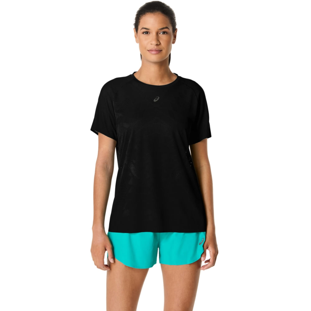 Camiseta ASICS Metarun - Feminino - Preto - tam: GG