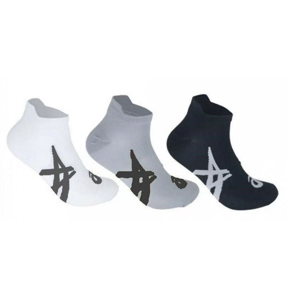 Meia ASICS Road Short - Pack com 3 pares - Unissex - Cinza, Preta e Branca - tam: 34/38 Menor preço em Meia ASICS Road Short - Pack com 3 pares - Unissex - Cinza, Preta e Branca - tam: 34/38