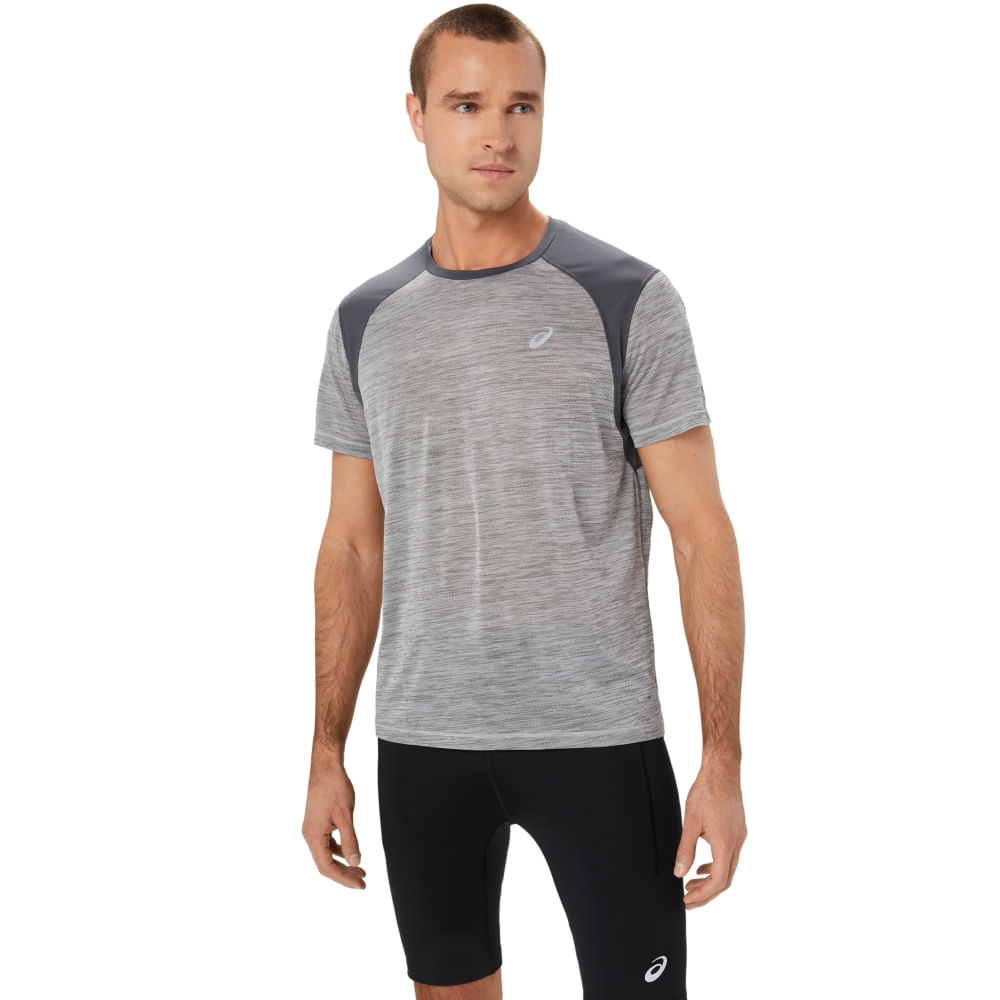 Camiseta ASICS Road – Masculino – Cinza/Cinza