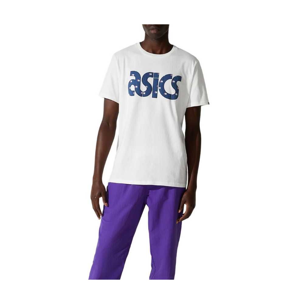 Camiseta ASICS JSY Washer Mix - Masculina - Creme