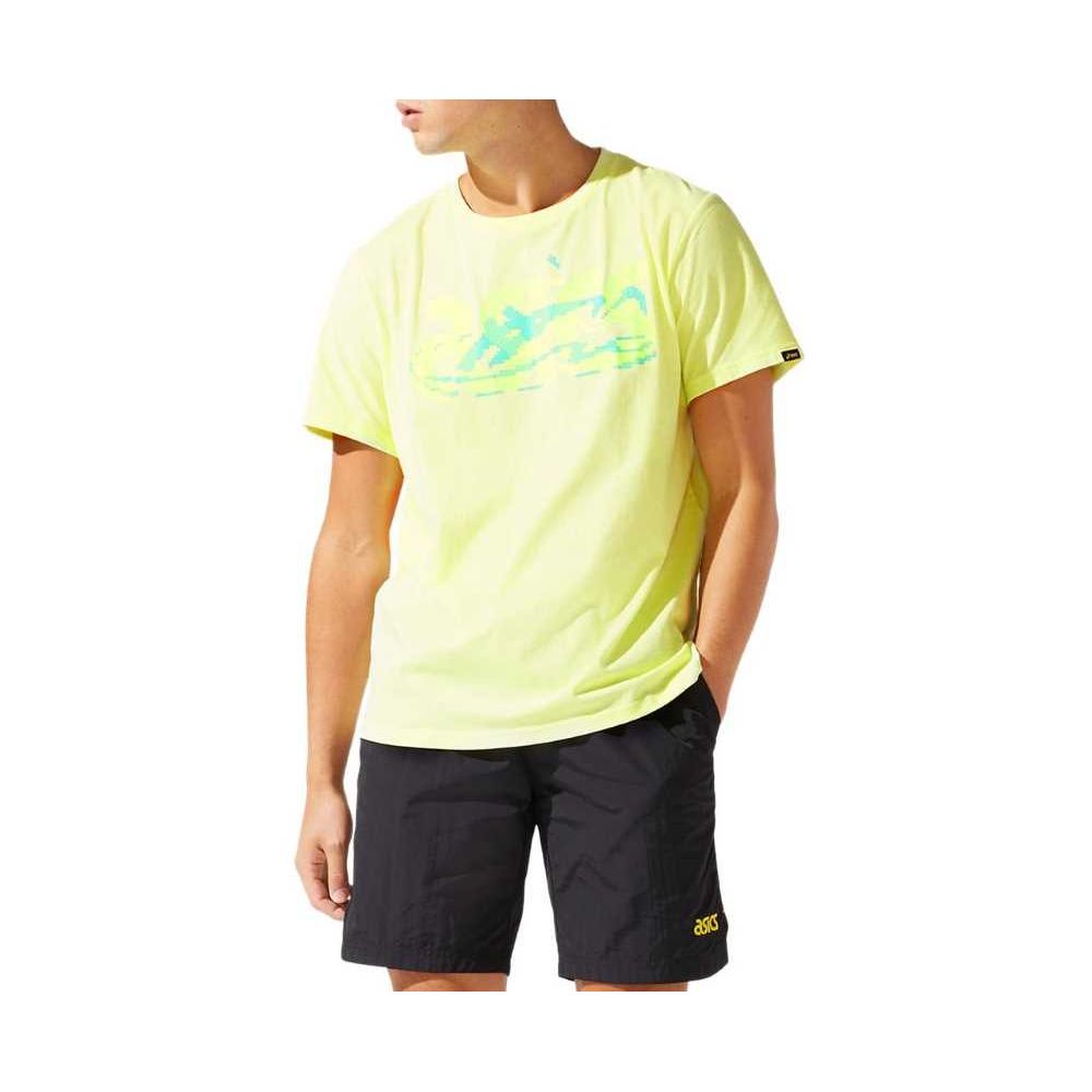Camiseta ASICS JSY Shoes GPX - Masculina - Amarela