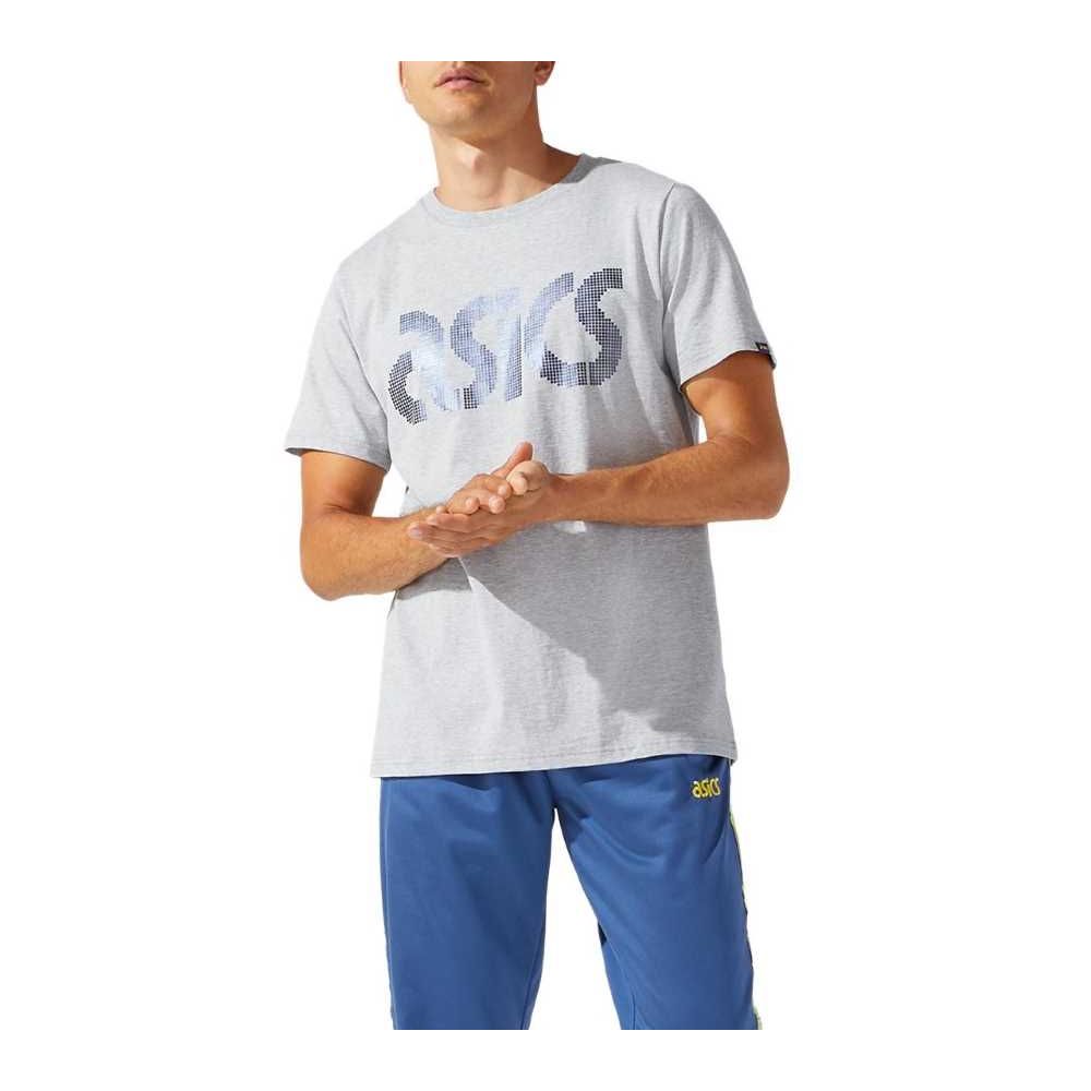 Camiseta ASICS JSY FOIL BL - Masculina - Cinza