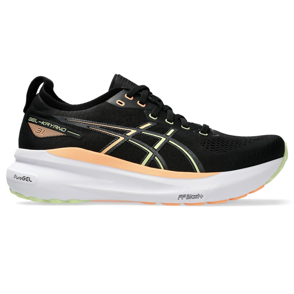 Tênis ASICS GEL-Kayano 31 - Masculino - Preto/Verde