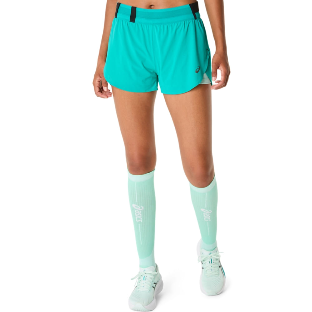Shorts ASICS Metarun Split – Feminino – Verde