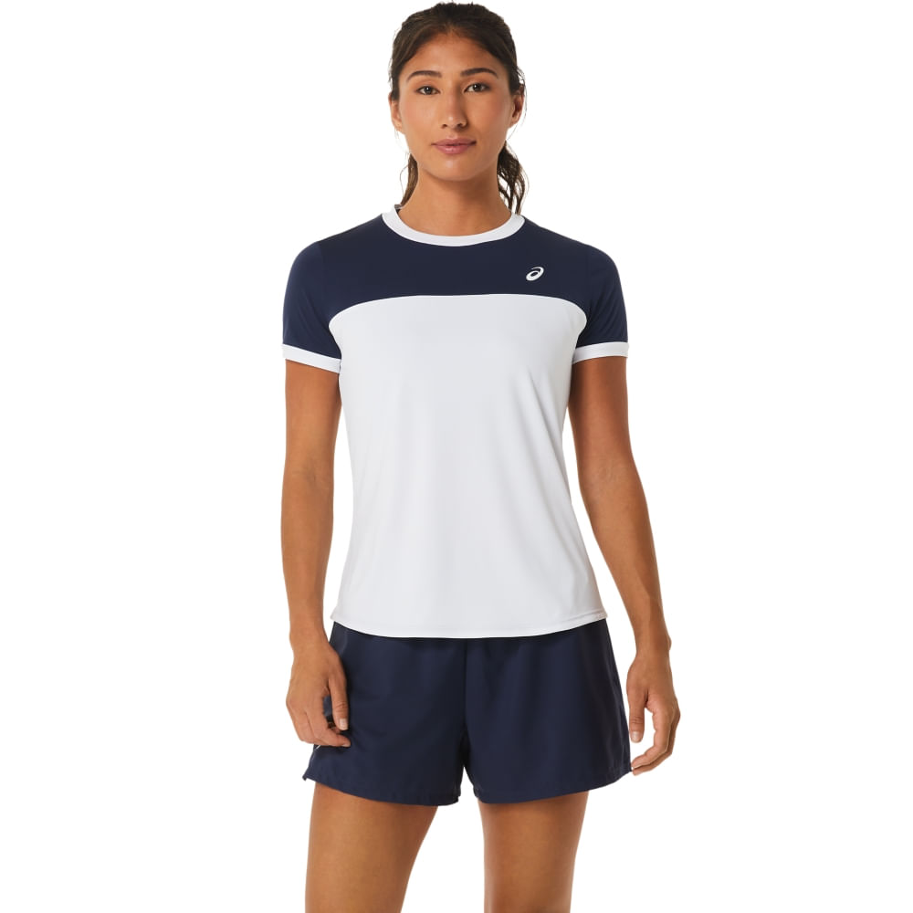 Camiseta ASICS Court – Feminino – Branco/Azul