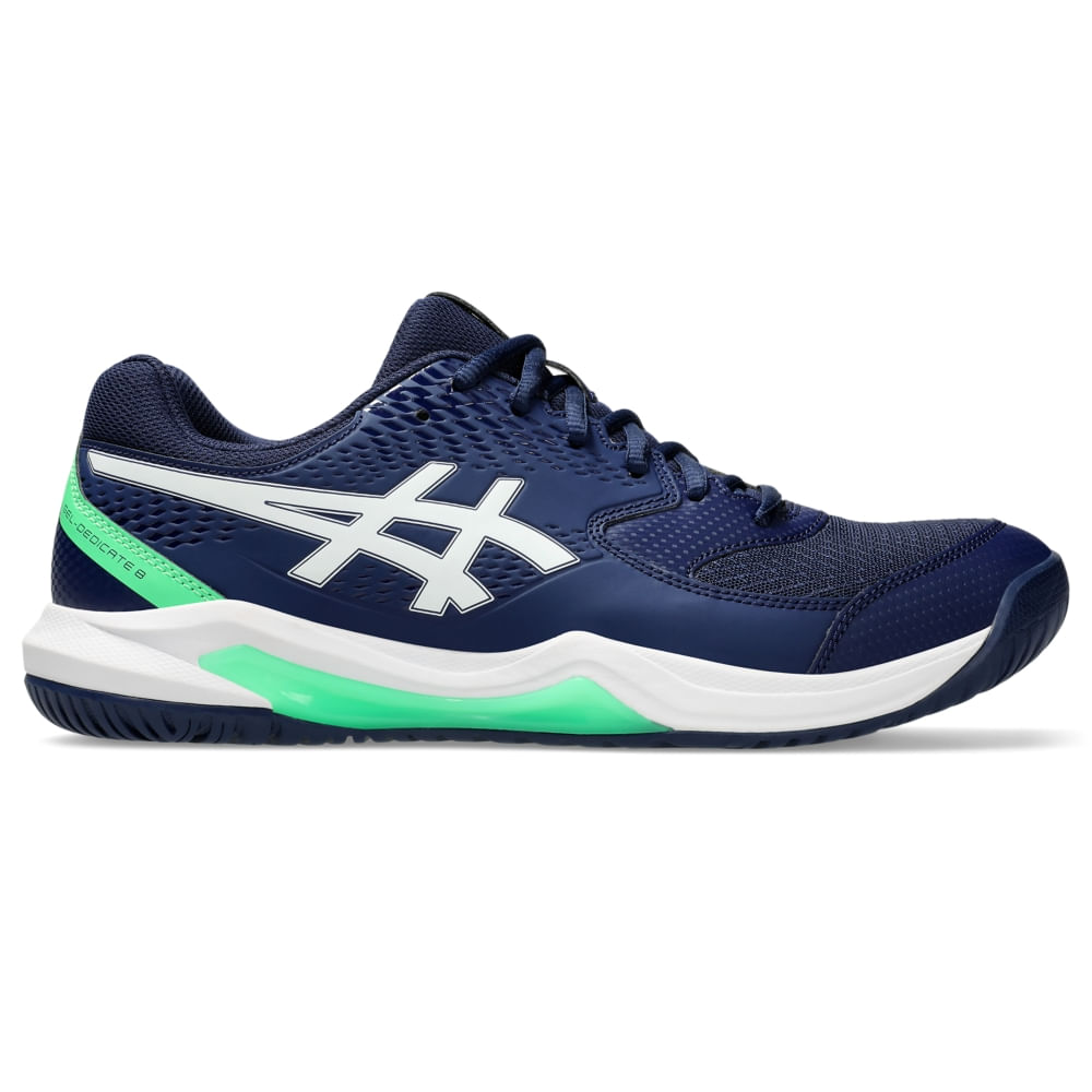 Tênis ASICS GEL-Dedicate 8 - Masculino - Azul/Branco