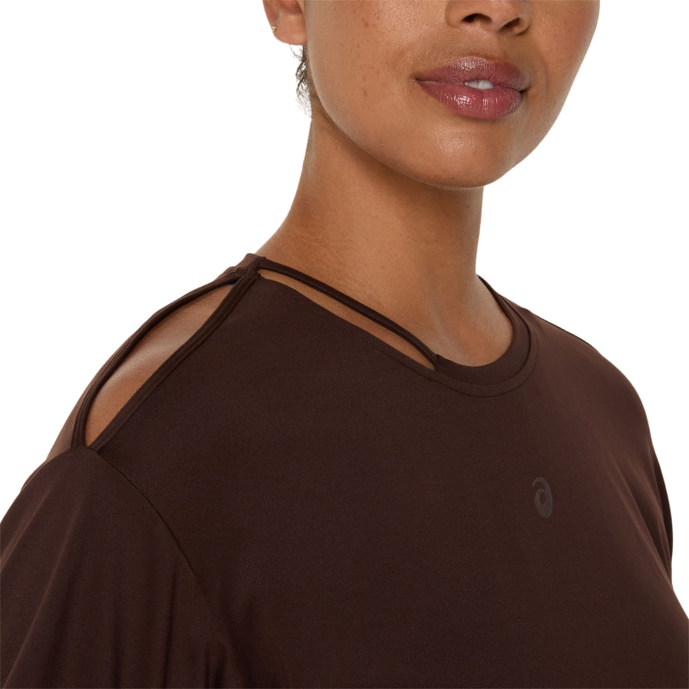 Camiseta ASICS Nagino Flex - Feminino - Marrom - tam: P — foto 5