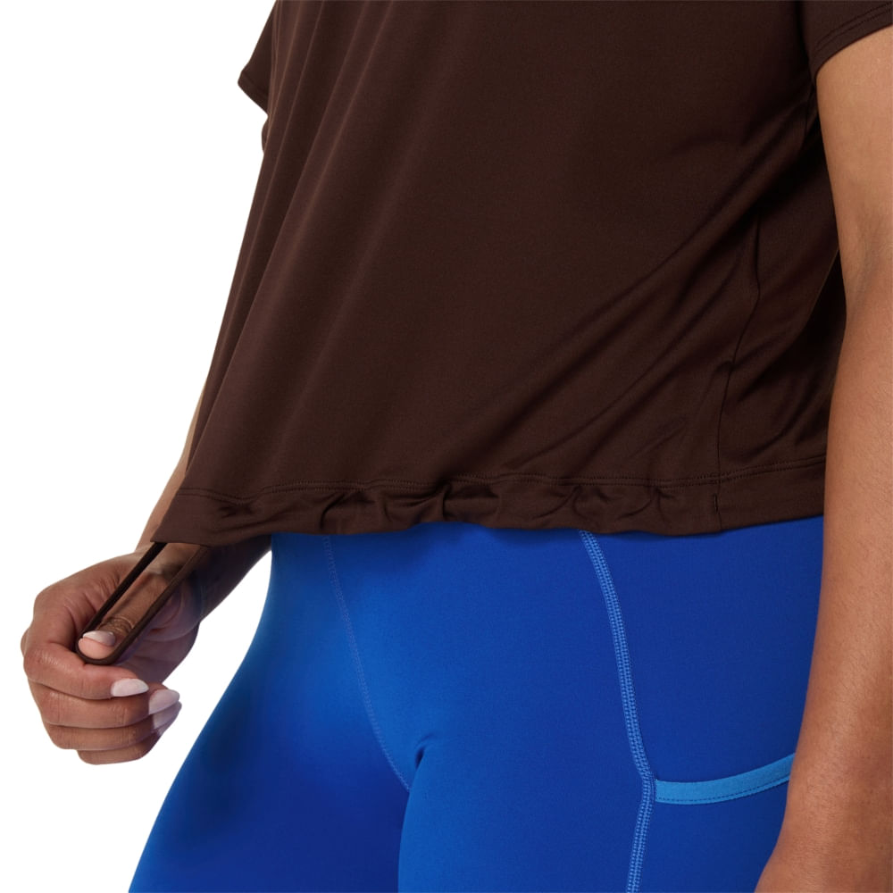 Camiseta ASICS Nagino Flex - Feminino - Marrom - tam: P — foto 6