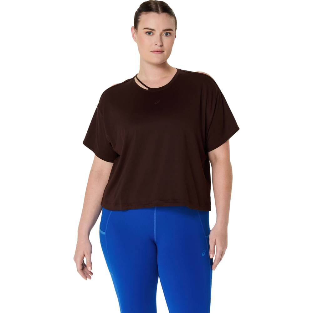 Camiseta ASICS Nagino Flex - Feminino - Marrom - tam: P — foto 7